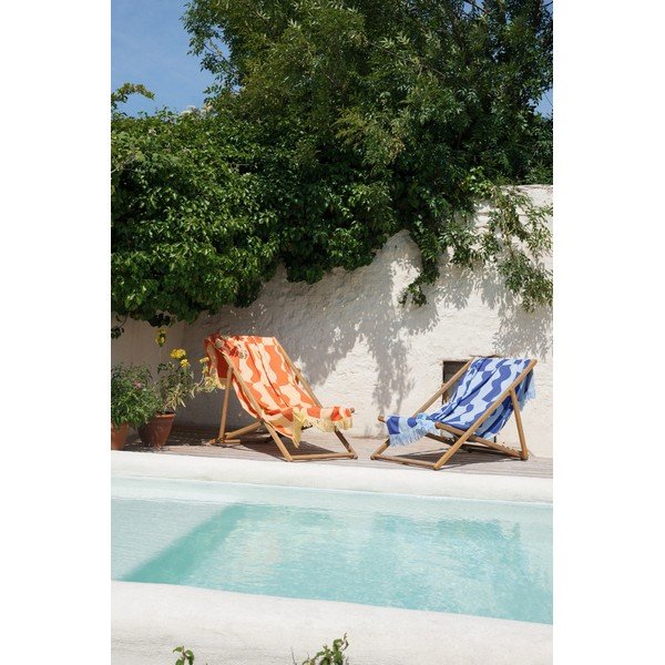 Niebieski bawełniany ręcznik plażowy 100x160 cm Nugo – noo.ma-image-4