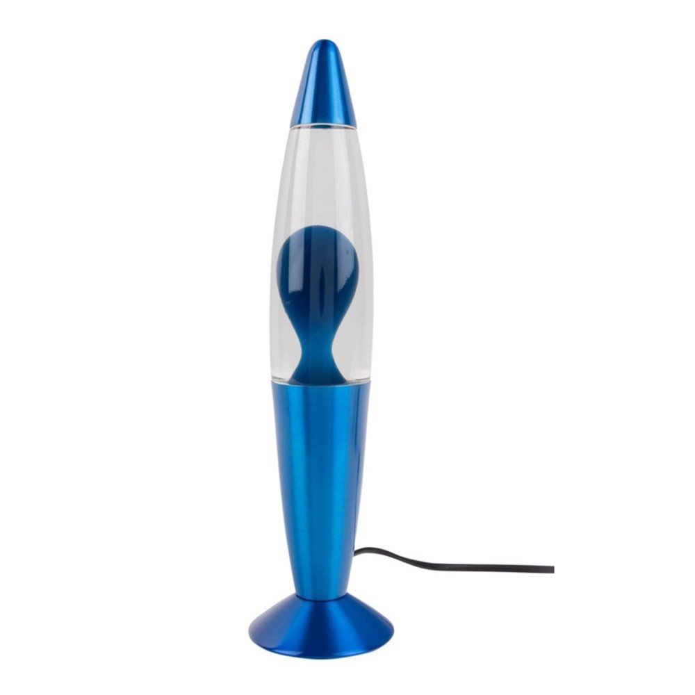 Niebieska szklana lampa lawa (wysokość 35,5 cm) Funky Rocket Lava – Leitmotiv