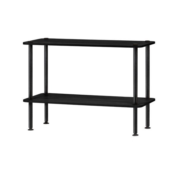 Czarny regał w dekorze dębu 80x54,5x35 cm Teidi – noo.ma