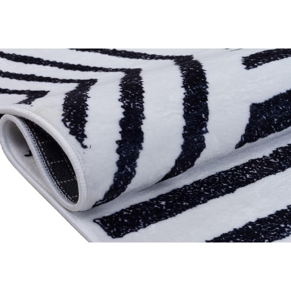 Biały i niebieski chodnik odpowiedni do prania 300x80 cm − Vitaus-image-3