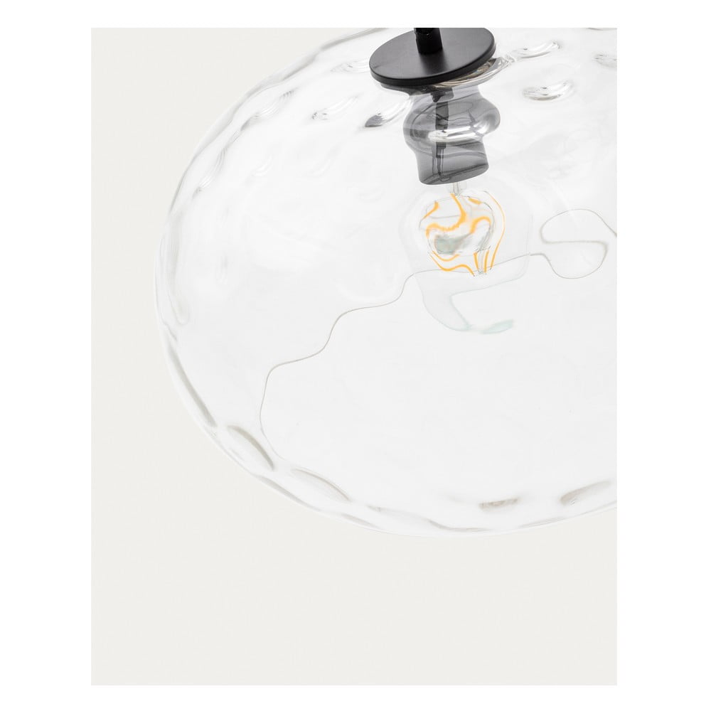 Czarna lampa wisząca ze szklanym kloszem ø 40 cm Balma – Kave Home (zdjęcie 6)
