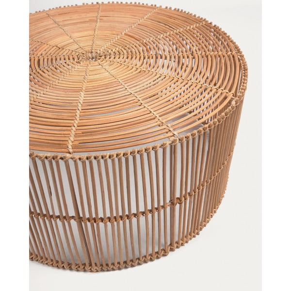 Rattanowe okrągłe stoliki w naturalnym kolorze zestaw 2 szt. ø 66 cm Elmima – Kave Home-image-4
