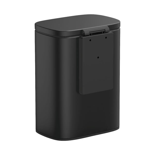 Czarny kosz na śmieci z nerezové oceli Wenko Sare-image-4