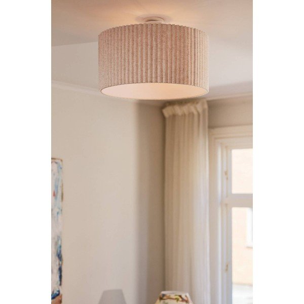 Beżowa lniana lampa sufitowa ø 60 cm Alina – Jotex-image-1