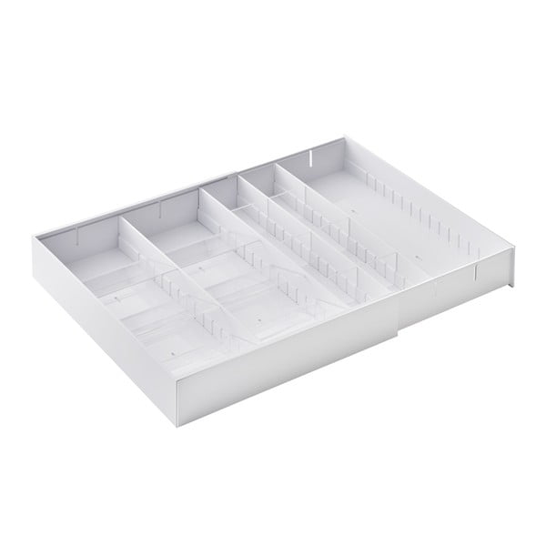 Biały plastikowy wkład do szuflady na sztućce 47,5 x 35 cm − YAMAZAKI