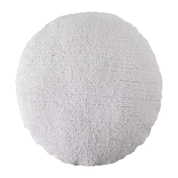 Biała poduszka bawełniana wykonana ręcznie Lorena Canals Big Dot, średnica 50 cm