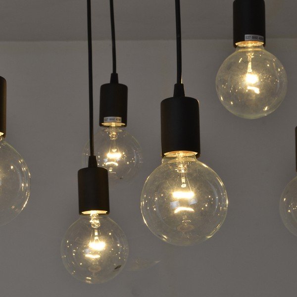Czarna lampa wisząca Deveron, 6 żarówek-image-1