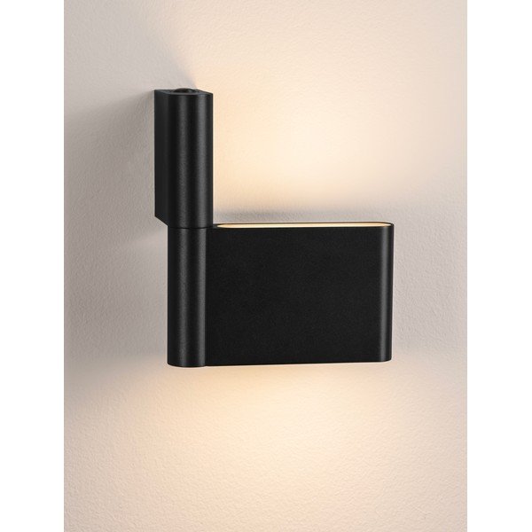 Aluminiowy kinkiet LED z elastyczną konstrukcją w kolorze matowej czerni Flusso – Nova Luce-image-4