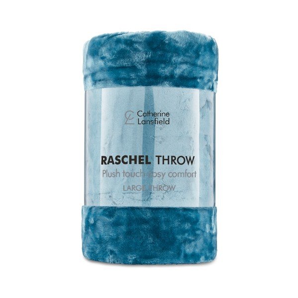 Niebieski koc Catherine Lansfield Basic Cuddly, 200x150 cm-image-1