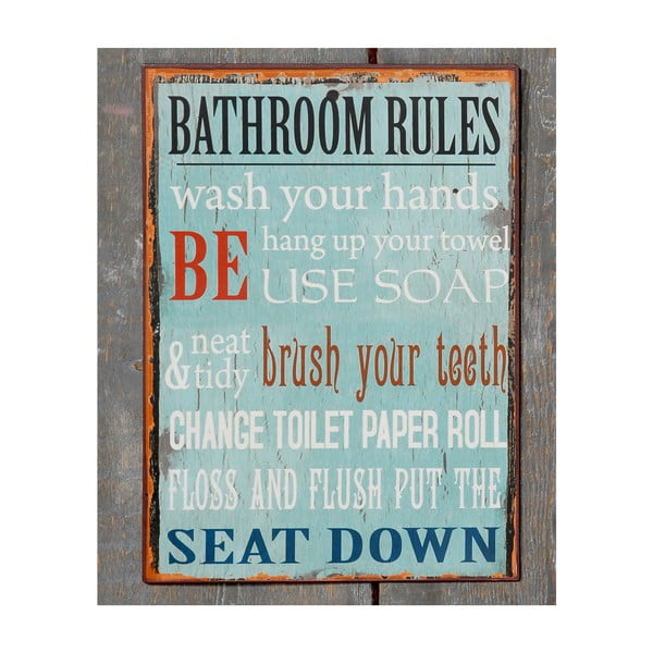 Tabliczka Bath Rules