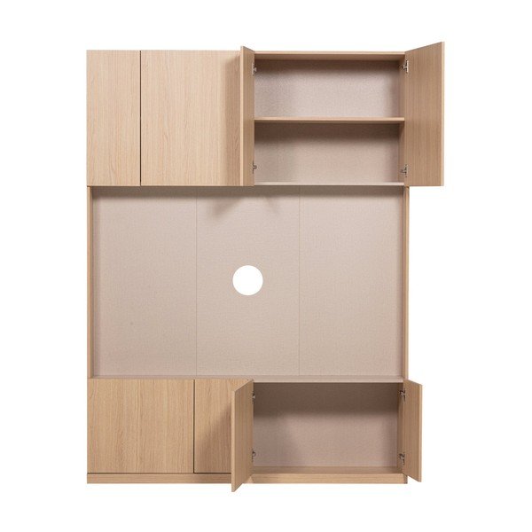 Modułowa szafka pod TV w naturalnym kolorze 160x215 cm Build – WOOOD-image-4