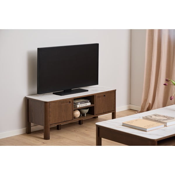 Brązowa szafka pod TV w dekorze dębu 120x45x40 cm Southampton – Actona-image-1