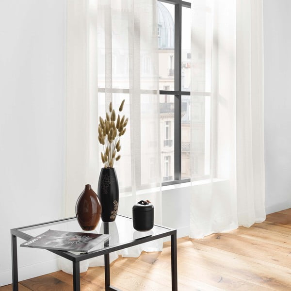 Kremowa firanka z woalu 140x240 cm Lissea – douceur d'intérieur-image-3