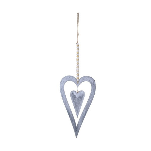 Biała wisząca dekoracja metalowa w kształcie serca Ego Dekor Cupid
