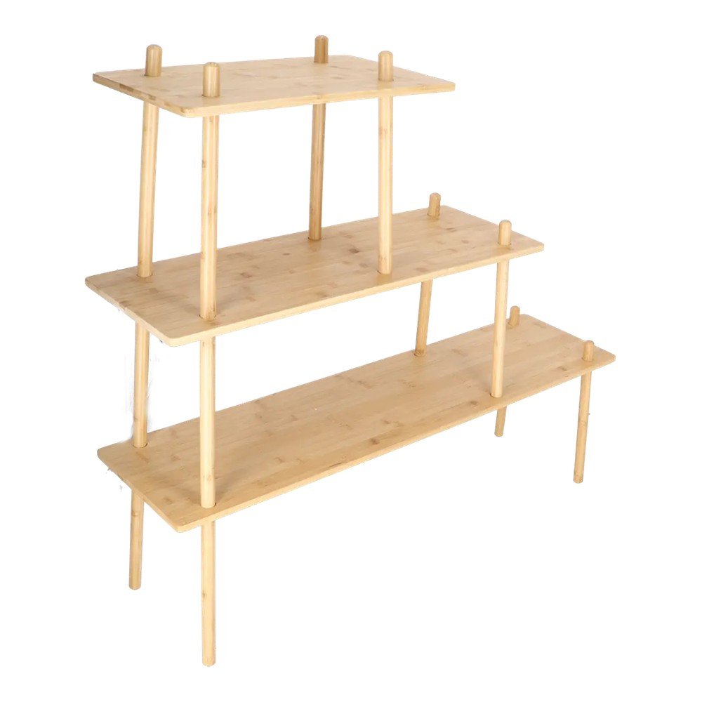 Bambusowy regał w jasnym naturalnym kolorze 117x106x30 cm – Esschert Design