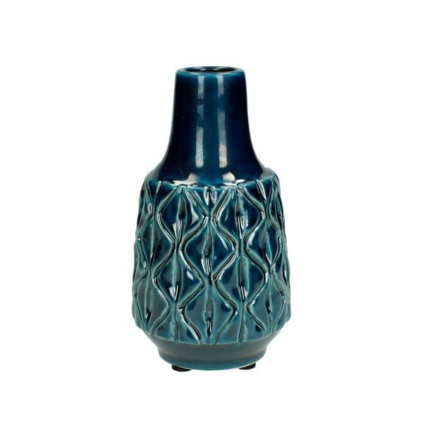 Niebieski wazon ceramiczny HF Living, 14 cm