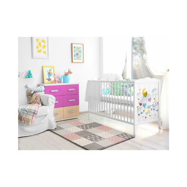 Różowy dywan dziecięcy odpowiedni na zewnątrz Universal Toys Pink, 120x170 cm-image-1