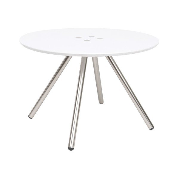 Biały stolik Letmotiv Sliced, ø 60 cm