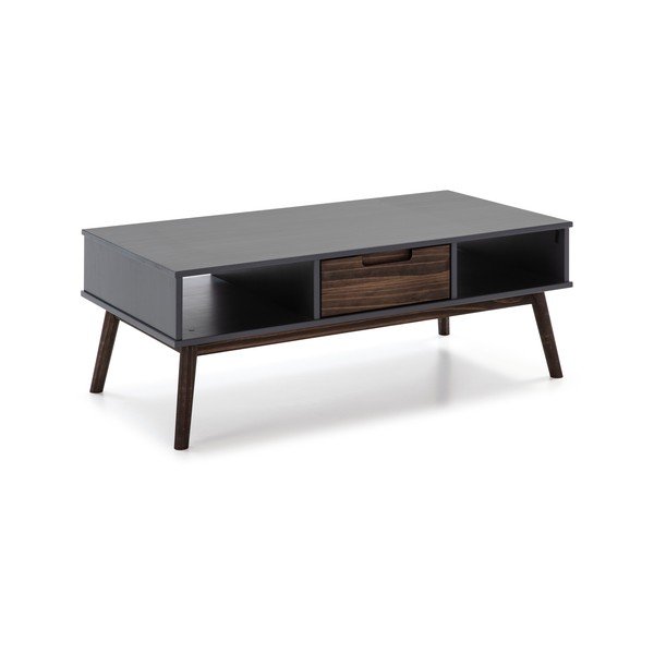 Antracytowy stolik z drewna sosnowego Marckeric Nussa, 110x55 cm-image-2