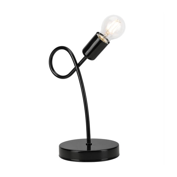 Czarna lampa stołowa − LAMKUR