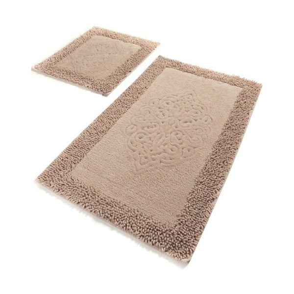 Zestaw 2 różowych dywaników łazienkowych Chilai Piante Powder