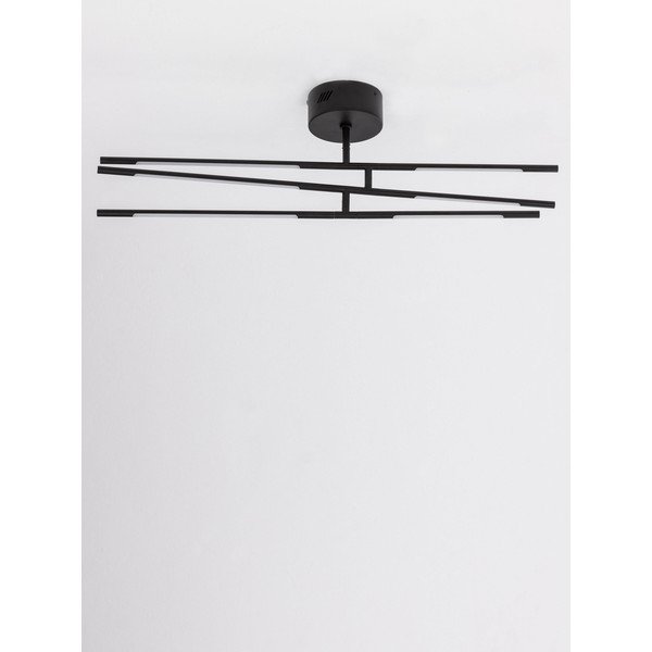 Czarna metalowa lampa sufitowa LED ze ściemniaczem z kloszem ze szkła akrylowego 77x84 cm Raccio – Nova Luce-image-3