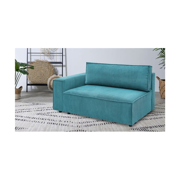 Niebieski sztruksowy moduł sofy (lewostronny) Nihad modular – Bobochic Paris-image-1