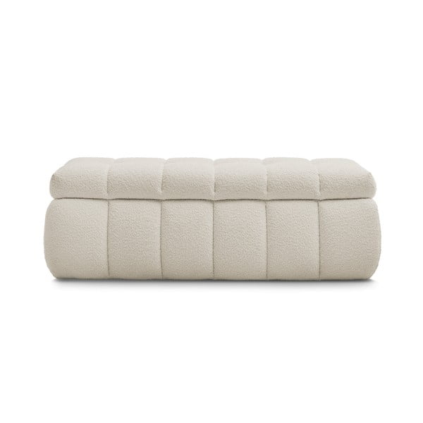 Beżowa  ławka z materiału bouclé Mont Blanc – Bobochic Paris-image-2