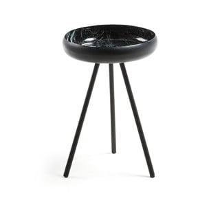 Czarny okrągły stolik Kave Home Reuber, ø 36 cm