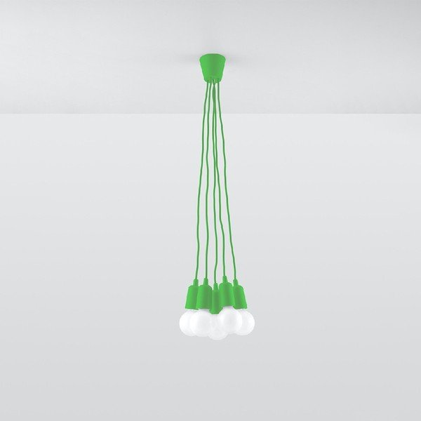 Zielona lampa wisząca 25x25 cm Rene – Sollux-image-3