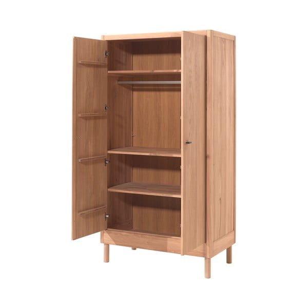 Szafa dziecięca z litego drewna dębowego w naturalnym kolorze 100x190x55 cm Forrest – Vipack-image-2