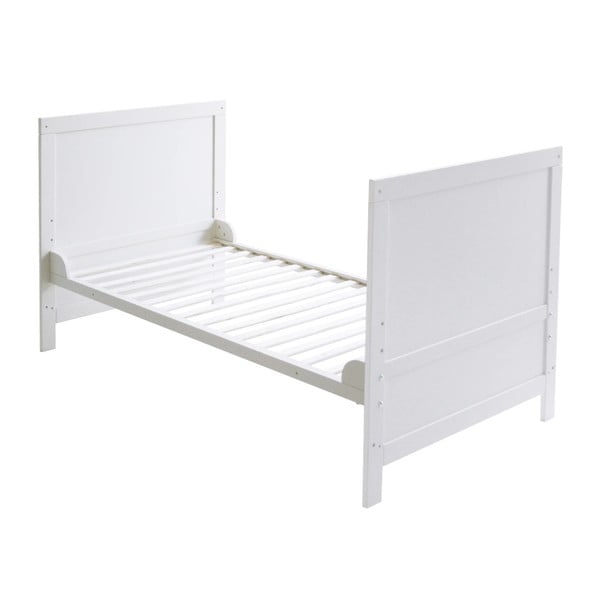 Białe łóżeczko z baldachimem 70x140 cm – Roba-image-3