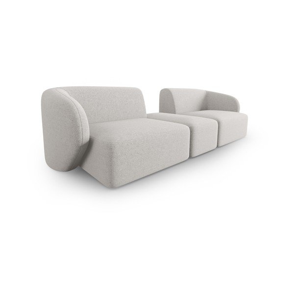 Jasnoszara sofa  z tkaniny szenilowej 246 cm Paolo – Milo Casa-image-2