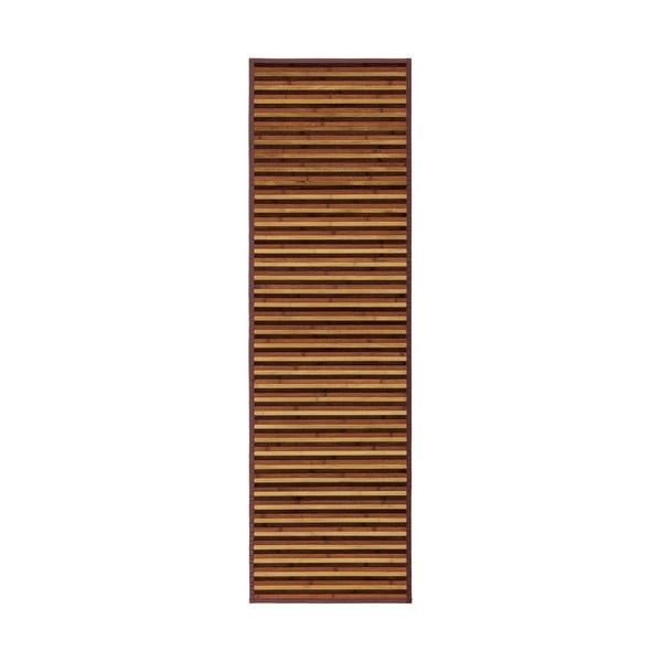 Musztardowo-brązowy bambusowy chodnik 60x200 cm – Casa Selección