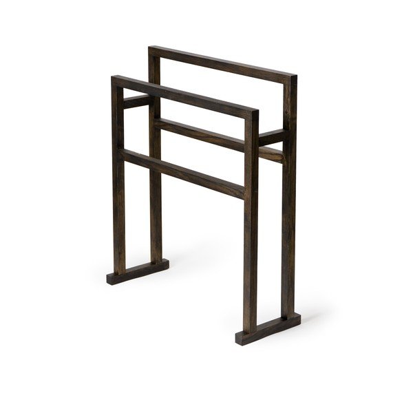 Wieszak na ręczniki z drewna dębowego Wireworks Mezza Dark Grande-image-3