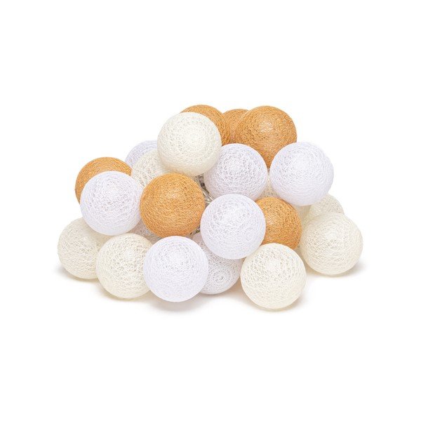 Beżowa girlanda świetlna z LED LUKKA, 30 lampek