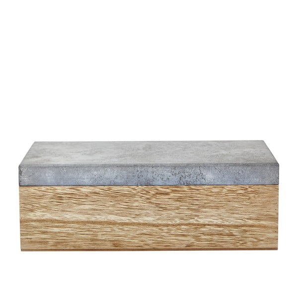 Drewniane pudełko KJ Collection Vincenc, 32 cm