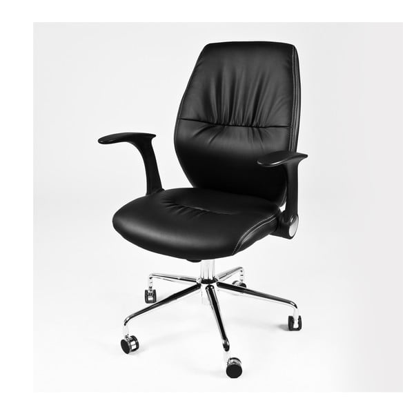 Krzesło biurowe na kółkach Icaro, czarne