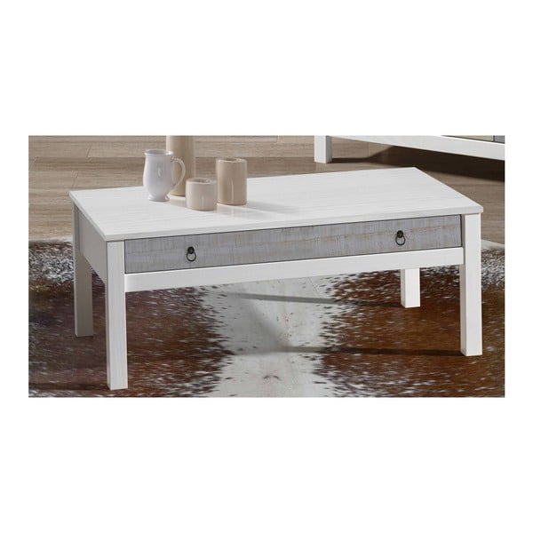 Biały stolik z drewna sosnowego SOB Irelia