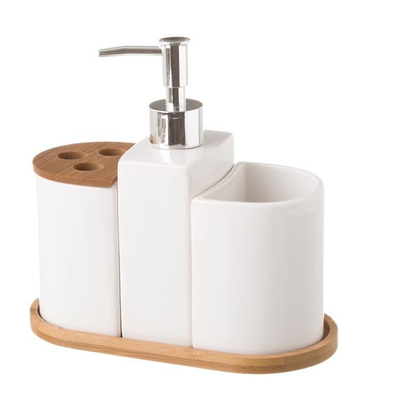 Biały zestaw akcesoriów łazienkowych Simply – Casa Selección