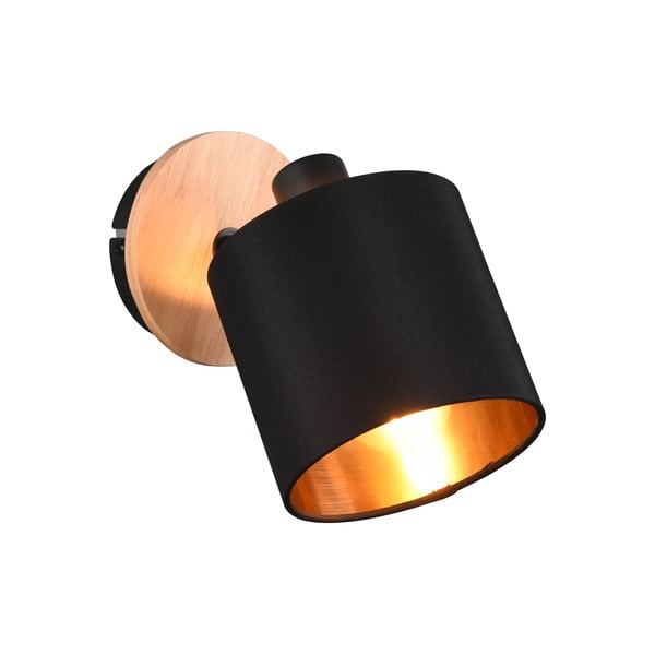 Czarno-naturalna lampa punktowa ø 12 cm Tommy – Reality-image-1