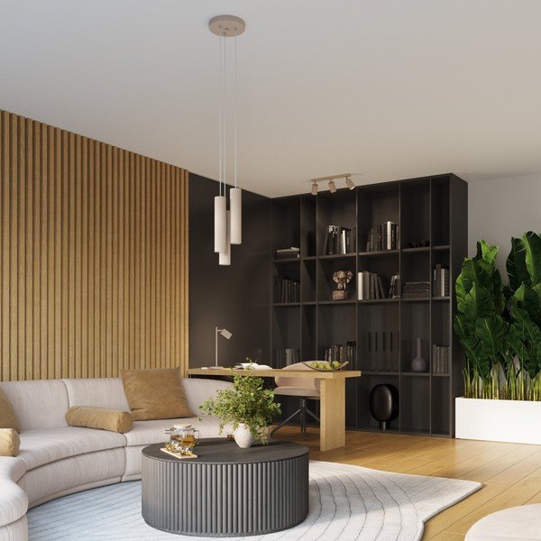 Szarobrązowa metalowa lampa wisząca ø 19,5 cm Gleam – Sollux-image-1