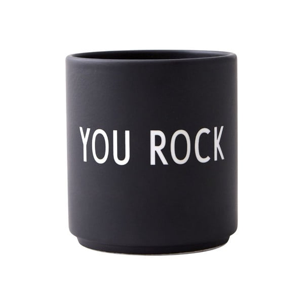 Czarny porcelanowy kubek 300 ml You Rock – Design Letters