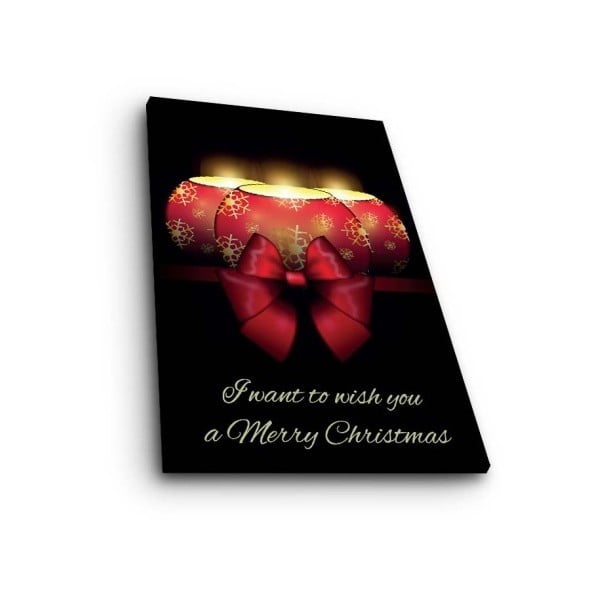 Czarny podświetlany obraz świąteczny Christmas