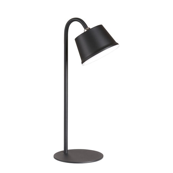 Czarna lampa stołowa LED z metalowym kloszem (wysokość 34 cm) Voet – Fischer & Honsel