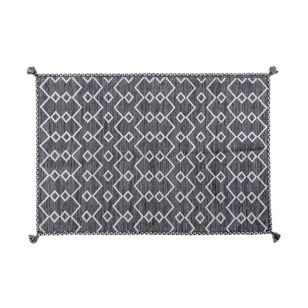 Ciemnoszary dywan ręcznie tkany Navaei & Co Kilim Elegant 12, 110x60 cm