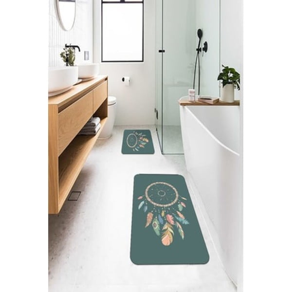 Zielone dywaniki łazienkowe zestaw 2 szt. 60x100 cm – Mila Home-image-1