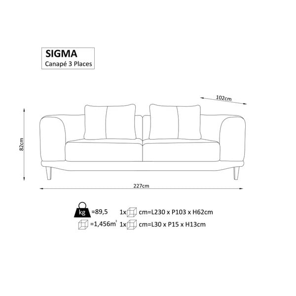 Czarna sofa 3-osobowa Windsor & Co. Sofas Sigma-image-1