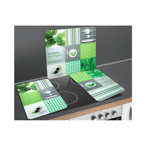 Zestaw 2 szklanych płyt ochronnych na kuchenkę Wenko Menu-image-3