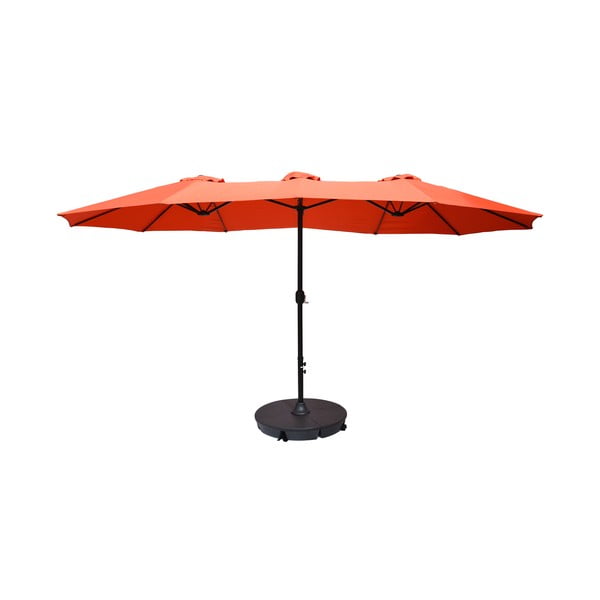 Pomarańczowy parasol ogrodowy 456x270 cm Double – Rojaplast